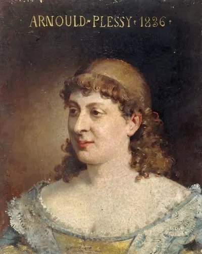 Портрет Жанны-Сильвании Арнуль-Плеси (1819-1897), членкини Комеди-Франсез by Эдуар Тудуз, 1819-1897 — digital art print…