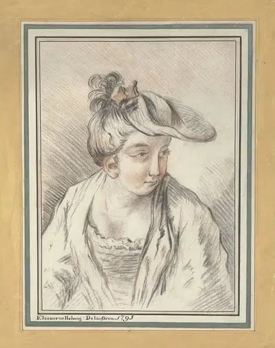 Женский портрет by Эльзенерус Хелмиг, 1791 — digital art print download