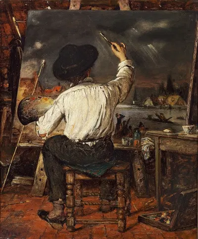 Художник у мольберта by Южен Жорс — digital art print download