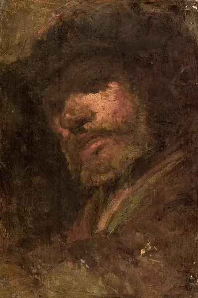 Le Tambour, tête d'homme d'après Rembrandt by Félix Ziem, 1853 — digital art print download