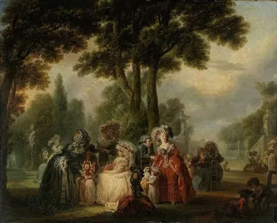 Собрание в парке by Франсуа-Луи-Жозеф Ватто, 1785 — digital art print download