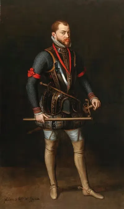 Портрет Филиппа II Испанского (1527–1598) by Художник двора Габсбургов, 1527–1598 — digital art print download
