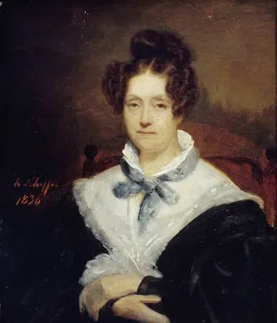 Портрет Корнелии Шеффер-Ламме by Хендрик Шеффер, 1836 — digital art print download
