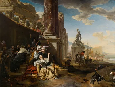 Вечеринка by Ян Вейникс, 1667 — digital art print download