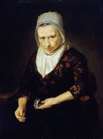 Старая женщина, занимающаяся рукоделием by Иоганн Бернхард Шеффер — digital art print download