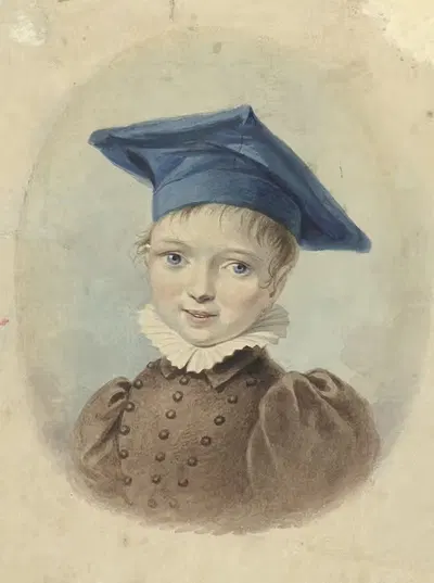 Jongetje met een blauwe baret by Johannes Hari, 1782 - 1849 — digital art print download