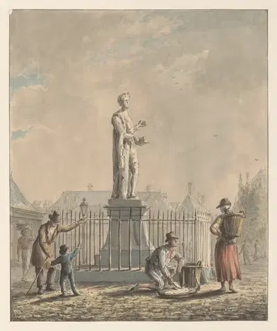 Памятник Лауренсу Янсу Костеру в Харлеме by Иоганнес Ельгерхейс, 1780 - 1836 — digital art print download