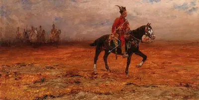 Венгерские всадники by Ласло Патаки фон Соспатак — digital art print download