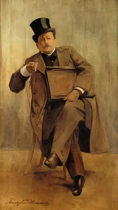 Портрет Жоржа Куртелена (1858-1929), писателя by Леопольд Стивенс, 1858-1929 — digital art print download
