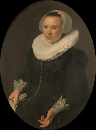 Portrait of Maria Joachimsdr Swartenhont (1598-1631) by Nicolaes Eliasz. Pickenoy, 1598-1631 — digital art print download