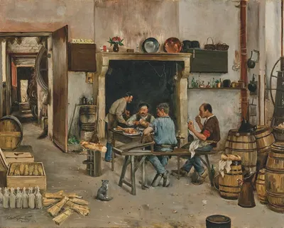 Le repas des ouvriers by Norbert Goeneutte, 1889 — digital art print download