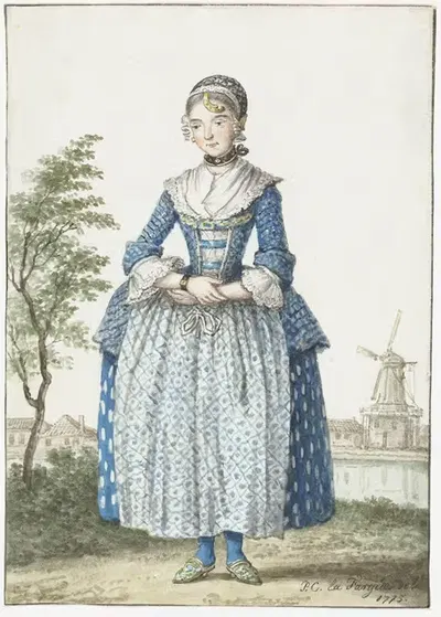 Девушка из Северной Голландии by Паулюс Константин ла Фарг, 1775 — digital art print download