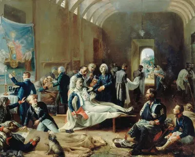 Скорая помощь в 1814 году, во время кампании во Франции by Пьер Рош Виньон, 1814 — digital art print download