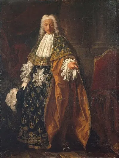 Портрет Поля-Гипполита де Бовилье, герцога Сен-Аньян (1684-1776), в костюме рыцаря ордена Святого Духа. by Пьер Сюблейрас,…