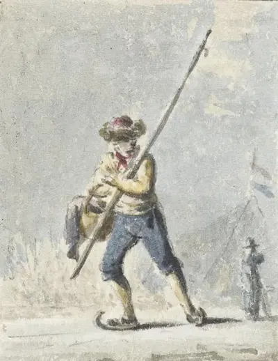 Конькобежец by Питер Бартоломеус Барбиерс, 1782 - 1837 — digital art print download