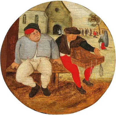 Толстый крестьянин и купец by Питер Брейгель Младший — digital art print download