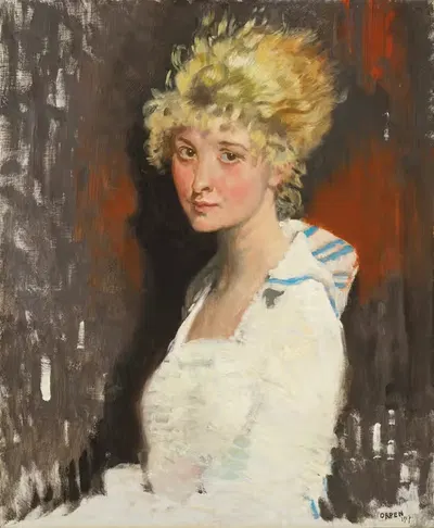 Модель художника, Ивонн by Уильям Орпен, 1917 — digital art print download