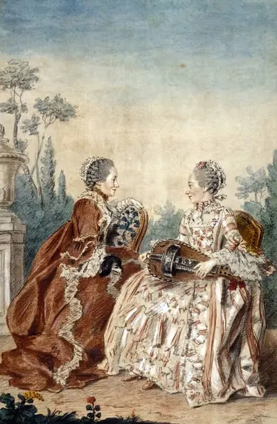 Мадам де Жюльен и мадам де Серре by Луи Карроджис Кармон텔, 1760 — digital art print download