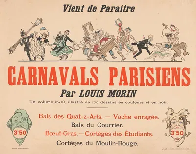 Carnavals Parisiens by Louis Morin, 1897 — digital art print download