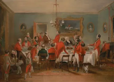 Зал холостяка; Завтрак охотников by Фрэнсис Кэлкрафт Тёрнер, 1842 — digital art print download
