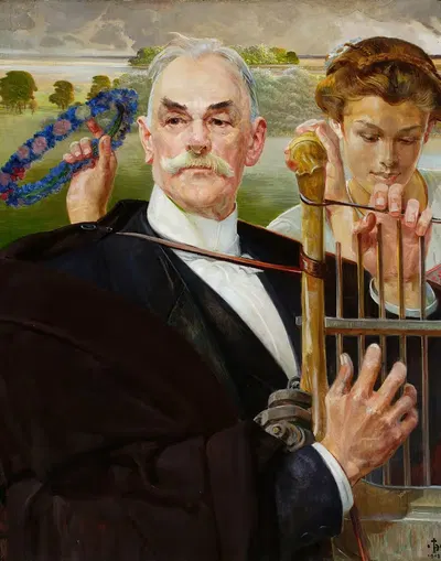 Portrait of Władysław Żeleński by Jacek Malczewski, 1908 — digital art print download