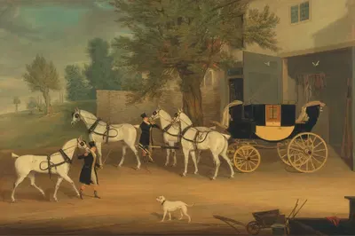 John Smith Barry’s Private Drag and Grey Team by James Pollard, 1824 — digital art print download