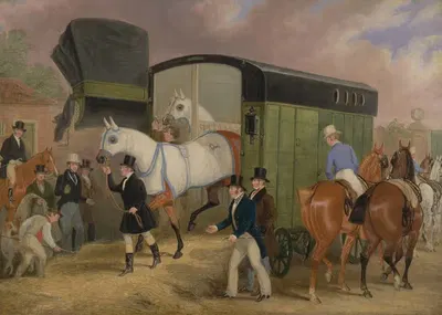 The Derby Pets; The Arrival by James Pollard, 1840 - 1842 — digital art print download