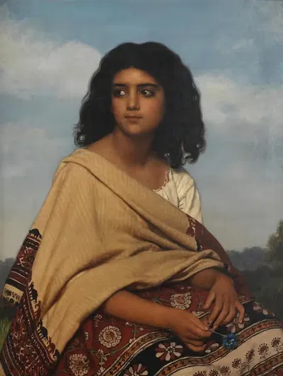 Моза, цыганка by Йозеф Ван Лериус, 1880 — digital art print download