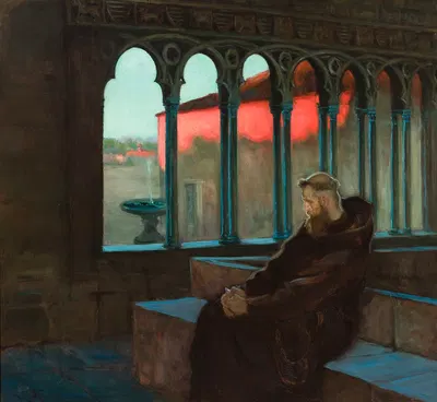 In monastic silence by Kazimierz Stabrowski, 1927-1928 — digital art print download