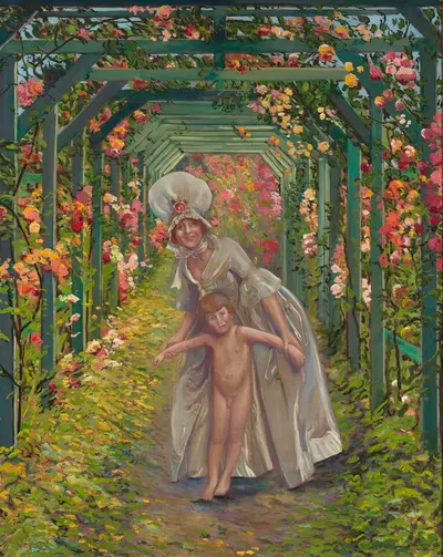 Женщина с обнаженным мальчиком - Лето by Леон Камир-Кауфман, 1922 — digital art print download