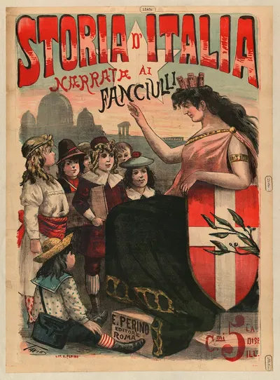 toria d'Italia narrata al fanciulli by Ottavio Rodella Tavio, 1890 — digital art print download