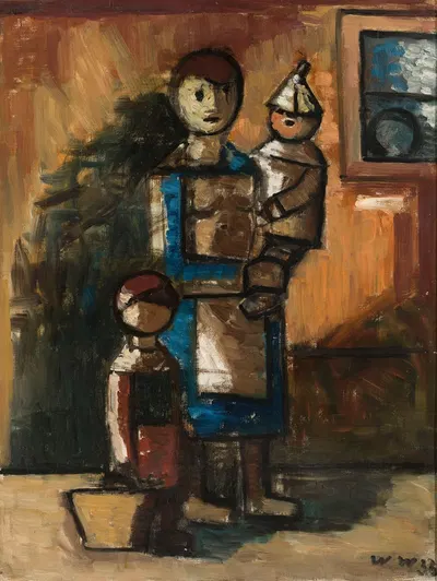 Мать с детьми by Вацлав Вансович, 1933 — digital art print download