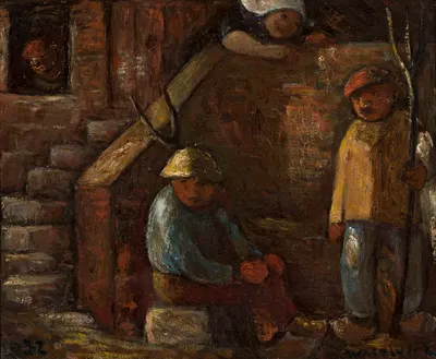 Сцена у лестницы by Вацлав Вансович, 1932 — digital art print download