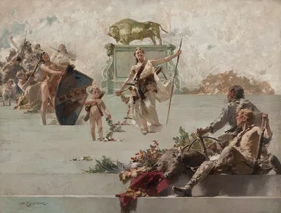 Аллегория охоты by Здзислав Ясиньский, 1898 — digital art print download