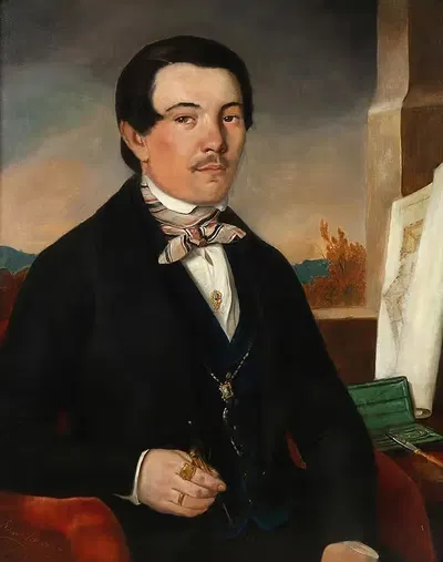 Портрет архитектора by Адам Бреннер, 1849 — digital art print download