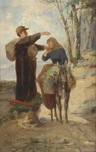 Begegnung auf der Landstraße by Adolf Humborg — digital art print download
