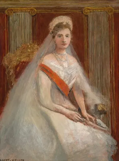 Bildnis Zarin Alexandra Fjordorovna by Albert von Keller — digital art print download