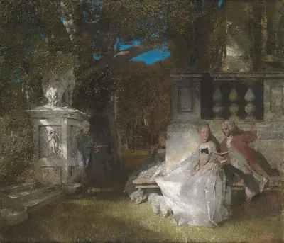 Galante Szene im Park by Albert von Keller — digital art print download