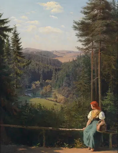 Отдых by Антон Эберт, 1858 — digital art print download