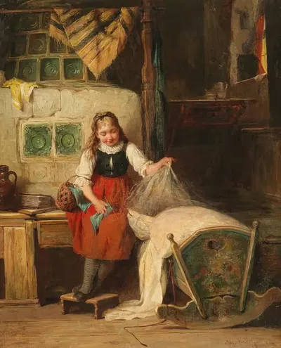 Сестринская любовь by Август Мюллер — digital art print download