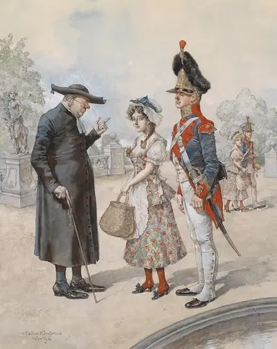 Geistliche Ermahnung by Carl Fischer-Köystrand, 1916 — digital art print download