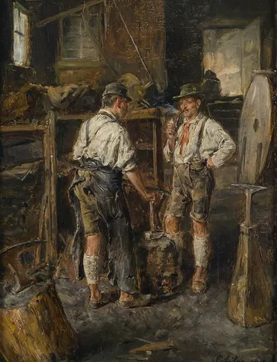 Beim Schmied by Carl Wilhelm Anton Seiler, 1907 — digital art print download