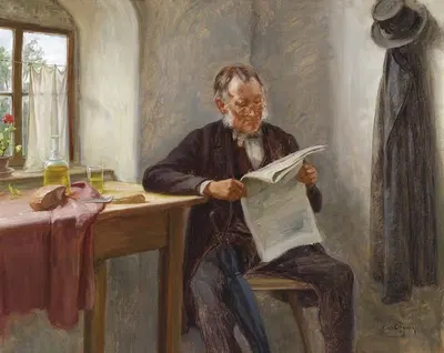 Der Zeitungsleser by Carl Zewy — digital art print download