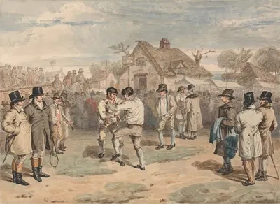 Wrestling by Charles Turner, 1810 — digital art print download