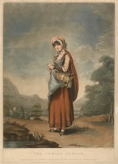 The Female Peddler by Charles Turner, 1801 — digital art print download