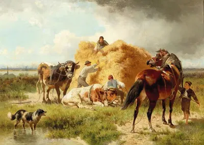 Сцена сбора урожая by Конрад Бюльмайер — digital art print download