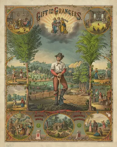 Gift for the grangers by Strobridge & Co. Lith., 1873 — digital art print download