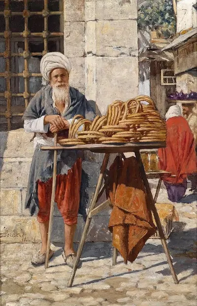 Восточные уличные продавцы by Даниэль Исраэль — digital art print download