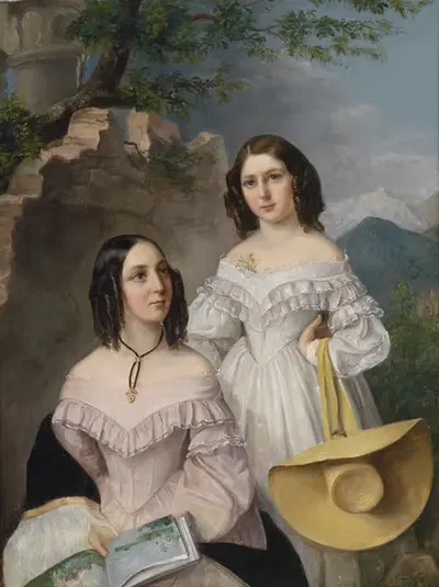 Братья и сестры by Элизабет Моделль, 1839 — digital art print download