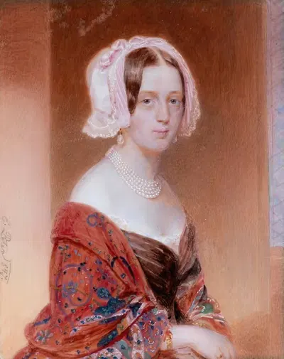 Портрет женщины by Эмануэль Томас Петер, 1847 — digital art print download